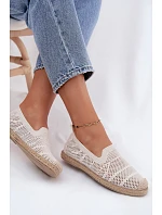 Dámske espadrilky z textilnej sieťoviny svetlo béžovej farby Candessa Dámske espadrilky z textilnej sieťoviny svetlo béžovej farby Candessa