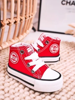 Dziecięce Wysokie Trampki Z Suwakiem BIG STAR HH374190 Czerwone