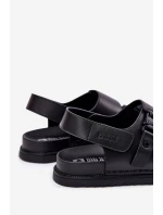 Skórzane Sandały Męskie Big Star RR174086 Czarne