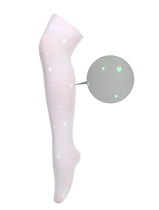 SVIETIACE PANČUCHY BIELE SRDCE