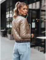 Dámska prešívaná bunda BASEBALL camel FashionStreet TY2563