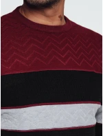 Pánsky čierny sveter FashionStreet WX2283 Pánsky čierny sveter FashionStreet WX2283