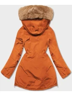 Dámska zimná bunda oranžová (CAN-588BIG)