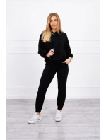 Súprava mikiny s kapucňou čierna