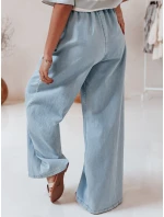 Dámske široké džínsové nohavice DENIMJOY svetlo modré FashionStreet UY2717
