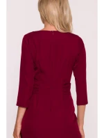 Šaty s volánom S425 bordová - Stylove