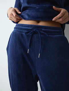 Tepláky Velour Rib Trousers tmavomodré Admiral – TRIUMPH