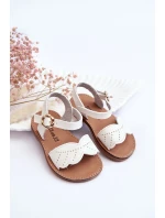 Klasyczne Dziecięce Sandały Białe Izzy