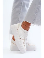 Damskie Sneakersy Na Platformie Białe Tessama