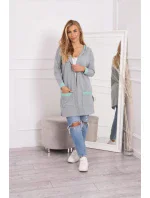 Dvojfarebná pláštenka s kapucňou mätová+sivá