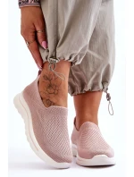 Damskie Tenisówki Materiałowe Wsuwane Różowe Adiora
