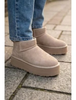 Dámské sněhule z přírodního semiše béžové Mairene