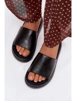 Dámské nazouváky na platformě Černé Tanelisse