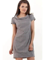 Dámske šaty A220 šedá karo - Awama