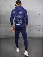 Pánske tmavomodré tepláky FashionStreet AX0687