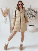Dámska zimná bunda s kapucňou GABRIELLE beige FashionStreet TY4365