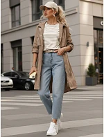Dámska prechodná bunda parka tmavobéžová FashionStreet TY5558 Dámska prechodná bunda parka tmavobéžová FashionStreet TY5558