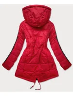 Červeno-hnedá obojstranná dámska bunda (W556-1)