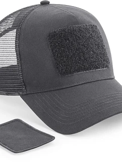 Beechfield B 641 5-panelová čiapka „Removable Patch Trucker“ 53.0641 grafitovo šedá