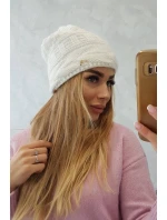 Fleecová čiapka Edyta K298 ecru