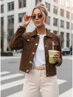 FashionStreet dámska hnedá semišová bunda TY5581