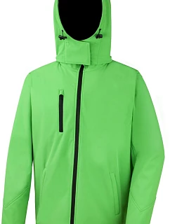 Result R 230M Pánska 3-vrstvová softshellová bunda s kapucňou 30.230M vivid green/black