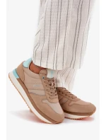 Dámske semišové tenisky Big Star HI-POLY SYSTEM - tmavo béžové