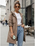 Dámska prechodná bunda parka béžová FashionStreet TY5555
