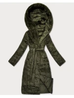 Minoritská khaki obojstranná zimná bunda s kožušinou (P3-6020-22)