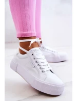 Tenisówki Na Platformie Lee Cooper LCW-22-31-0884L Białe