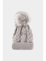 Dziewczęca Zimowa Czapka 4F 4FJWAW24ACAPF421-83S Beżowa