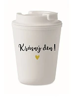 KRÁSNY DEŇ! - biely termohrnček 300 ml