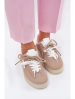 Niskie Buty Sportowe Damskie Beżowe Zelevelis