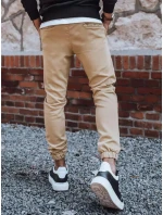 Pánske tepláky jogger béžové FashionStreet UX3301 Pánske tepláky jogger béžové FashionStreet UX3301