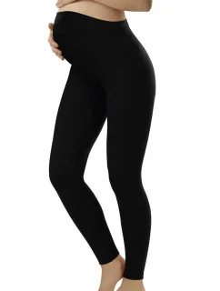 Tehotenské legíny Leggins long black - ITALIAN FASHION