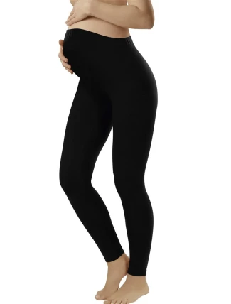 Tehotenské legíny Leggins long black - ITALIAN FASHION