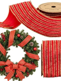 ZLATÝ PÁS 6,3 cmx3 m ČERVENÝ