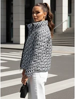Dámska prechodná bunda s čapicou TY4505 čierno-biela – FashionStreet Dámska prechodná bunda s čapicou TY4505 čierno-biela – FashionStreet