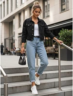 Dámska džínsová bunda s efektom ošúchaného vzhľadu LANDIA, čierna, FashionStreet TY2643 Dámska džínsová bunda s efektom ošúchaného vzhľadu LANDIA, čierna, FashionStreet TY2643