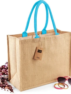 Westford Mill W 407 Jutová nákupná taška „Classic“ 50.0407 natural/surf blue