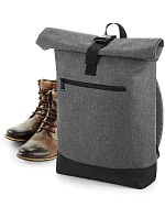 BagBase BG 855 Batoh „Roll-Top“ 52.0855 sivá melírovaná/čierna BagBase BG 855 Batoh „Roll-Top“ 52.0855 sivá melírovaná/čierna