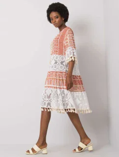 Šaty DHJ SK 13567.41P tmavo oranžová