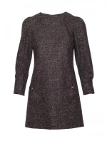 M870 Tweed mini šaty - čierne
