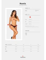 Zmyselné tangá otvorené Roxelia crotchless thong - Obsessive Zmyselné tangá otvorené Roxelia crotchless thong - Obsessive