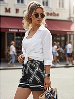 Dámske letné šortky s vreckami, čierne, FashionStreet SY0538