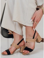 Dámske sandále na podpätku ROMELLA black FashionStreet ZY0752