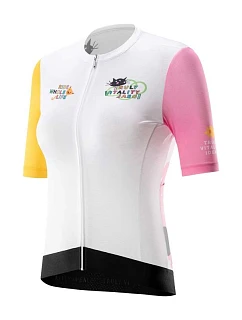 Dámske cyklistické tričko Rockbros 15210005003 S s potlačou – biele