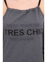 Šaty Tres Chic v grafitovej farbe
