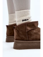 Damskie Śniegowce Na Grubej Podeszwie Ciemnozielone Caliksa