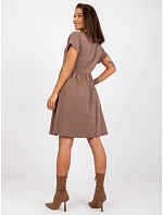 Dámske šaty RV SK 5672.03P Brown - Rue Paris